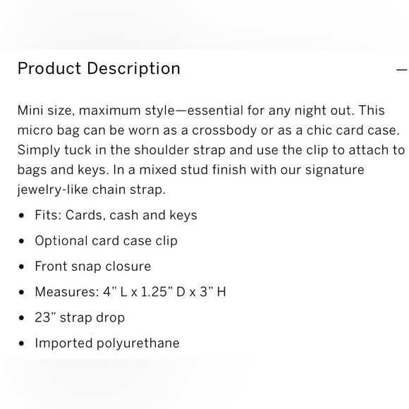 Last one! NWT Victoria’s Secret Gray Studded Micro Bag - Picture 13 of 15